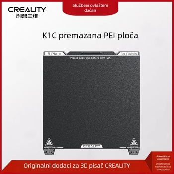 K1C PEI premazana opružno čelična ploča za Creality 3D pisač, PEI raspršena površina, lako oslobađanje ispisa