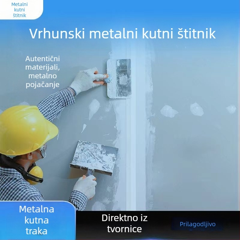 Metalni zaštitnici kutova, galvanizirani, samoljepljivi, za unutarnju i vanjsku upotrebu, dekorativni zaštitnici zidova