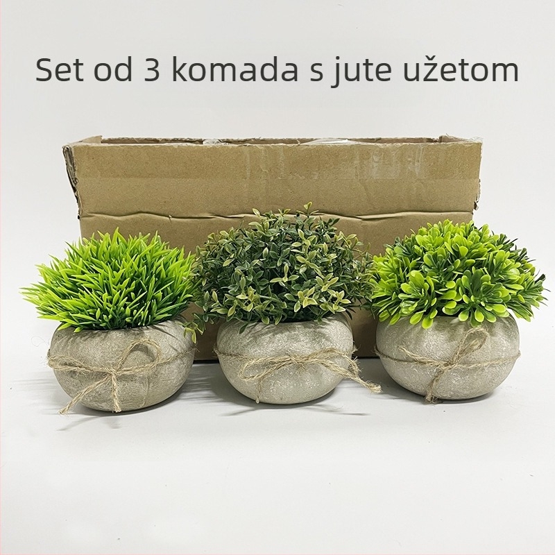 Set umjetnih biljaka u posudicama za unutarnju dekoraciju i rekvizite za fotografiranje (Brend: Hengyida; Materijal: Plastika; Tehnika: Injekcijsko oblikovanje; Raznolikost: 3312868)