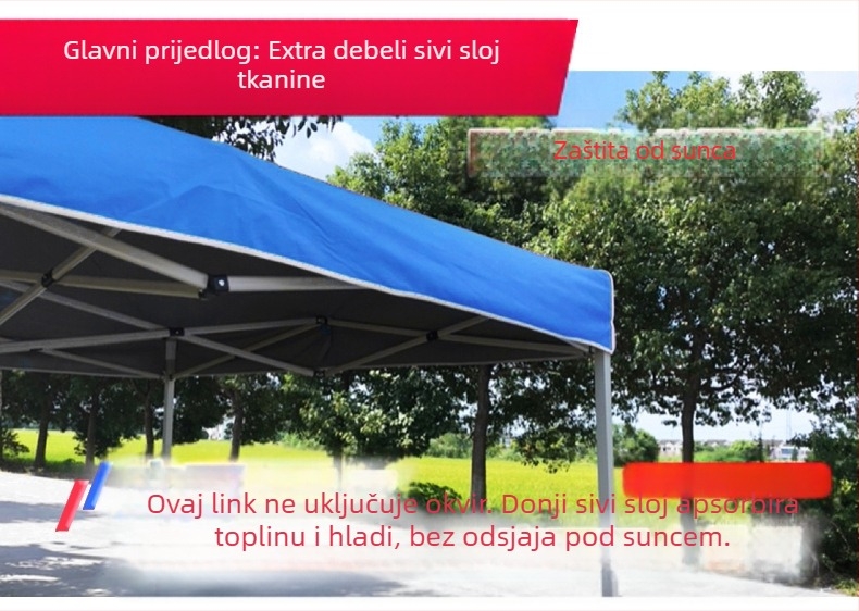 Vanjska debela tkanina za reklamni šator, brzi montaža, dvodijelna konstrukcija, kamuflažni dizajn