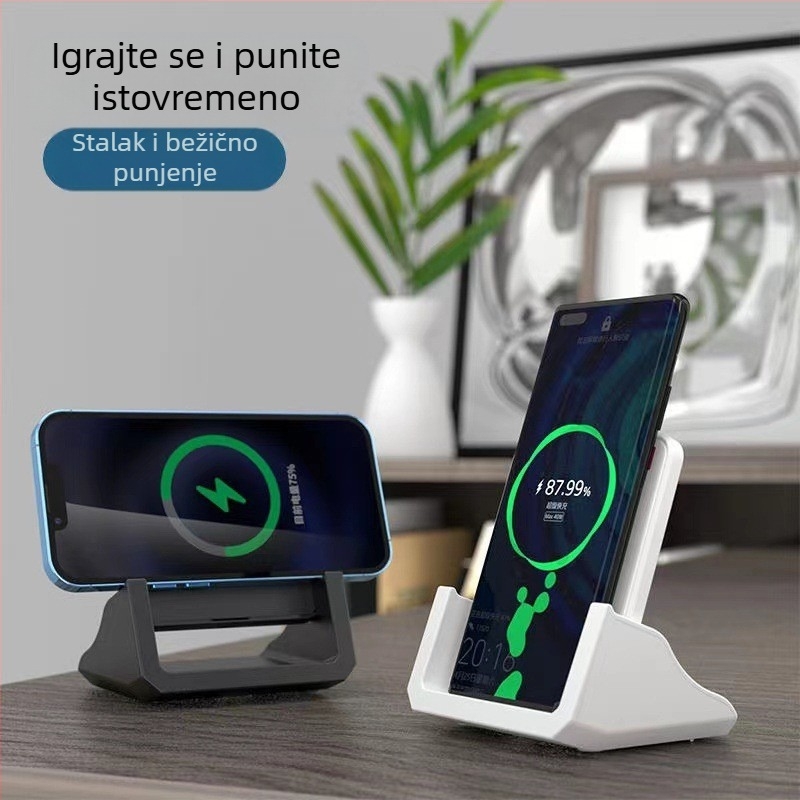 Bežični nosač za punjenje, uspravni, 15W brzo punjenje, model jy-01, ABS