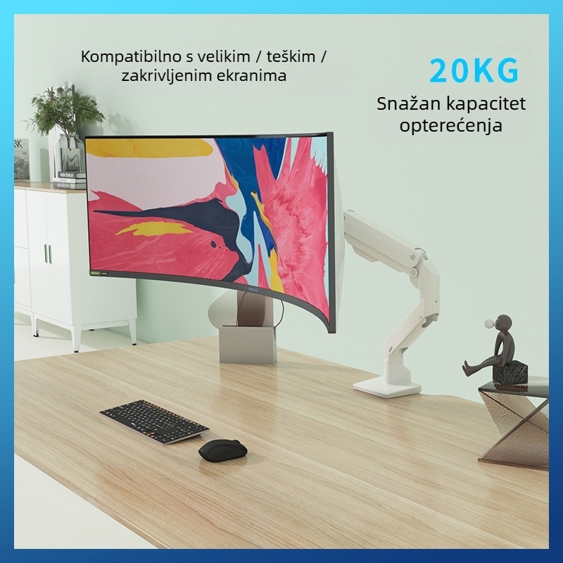 Monitor nosač za zakrivljene zaslone 38–49 inča, aluminijska legura, model M900, tip podizanja, brend Aomei