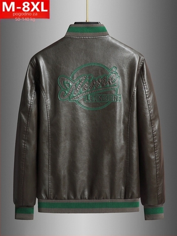 PU kožna jakna sa stojećim ovratnikom, zipom, džepovi s preklopom – proljeće–jesen, casual