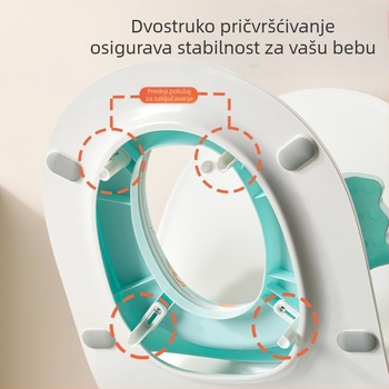 Velika dječja sjedalica za WC s poklopcem, za uzrast 1-3 godine, unisex, plastična