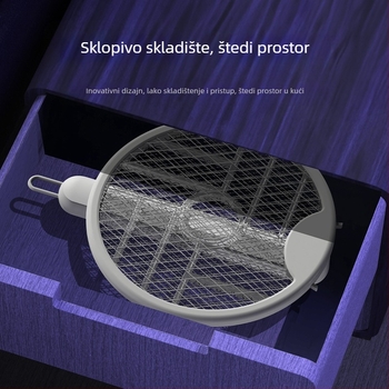 Sklopivi električni štapić za komarce s UV svjetlom, USB punjivi, model MX05, 5V, 800mAh, za unutarnju i vanjsku uporabu