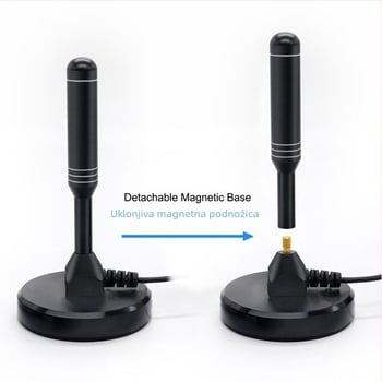chauwei Pasivna digitalna TV antena s usisnom čašom za kuću i automobil, HDTV DTMB DVB-T ISDB, F-type muški konektor