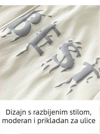 Muško vanjska jakna s kapuljom, otporna na vjetar, od poliestera, duge rukave, umjerena debljina