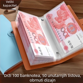 Organizator štednje novca – PU koža, PVC podstava, vodootporan, unisex, gradski minimalistički stil, svakodnevna upotreba