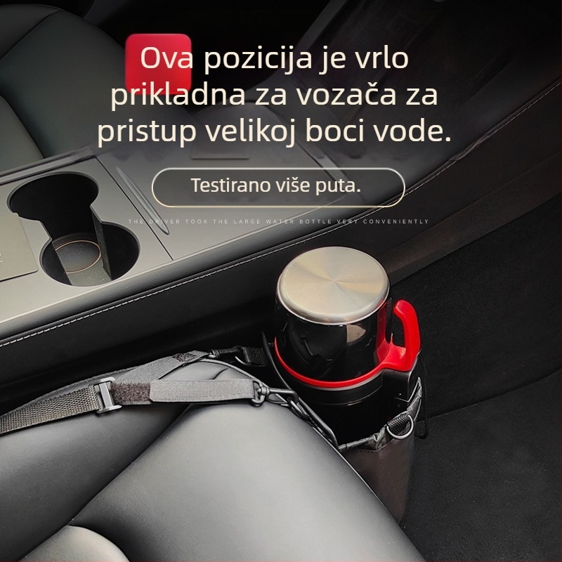 Držač termosa za bočnu stranu središnje konzole automobila, od tkanine, vodootporan, otporan na naprezanje, visi