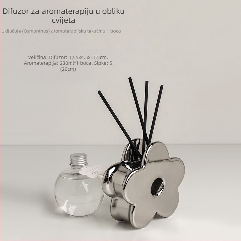 Behanmei keramička elektroplatirana vaza — porcelin, lagani luksuzni stil