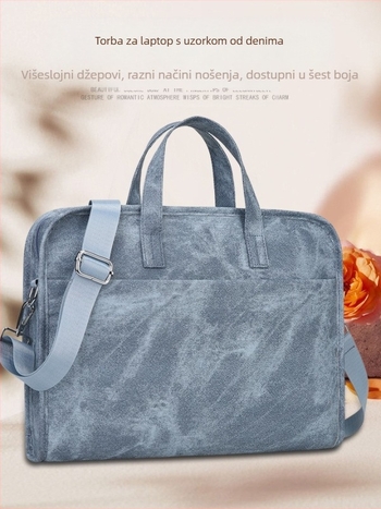 Liping Vodootporna PU torba za rameno za prijenosno računalo – ultra lagana, unisex, podstava od poliestera, stil poslovne elite