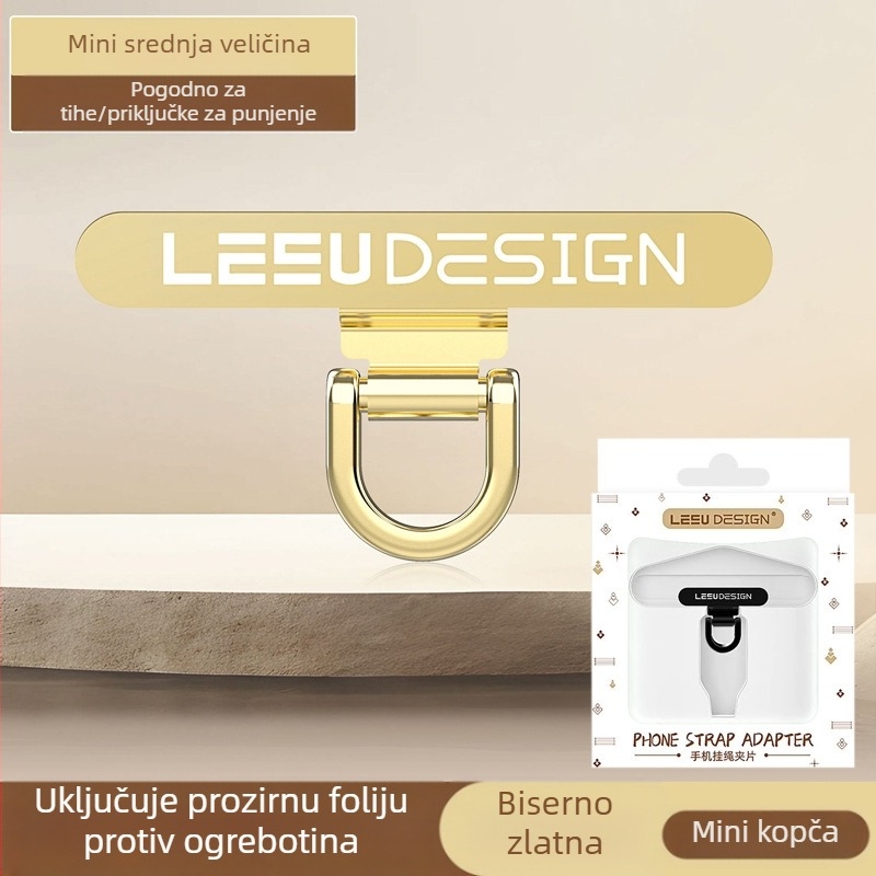 Izvorni mini metalni klips za telefon s lancem i privjeskom za futrolu, ultra-tank dizajn za kartice