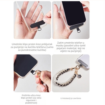 Telefonski privjesak Xiaoxiang Style s cvijetom kamelije i perlom | Akril | Kreativan | Dekorativan