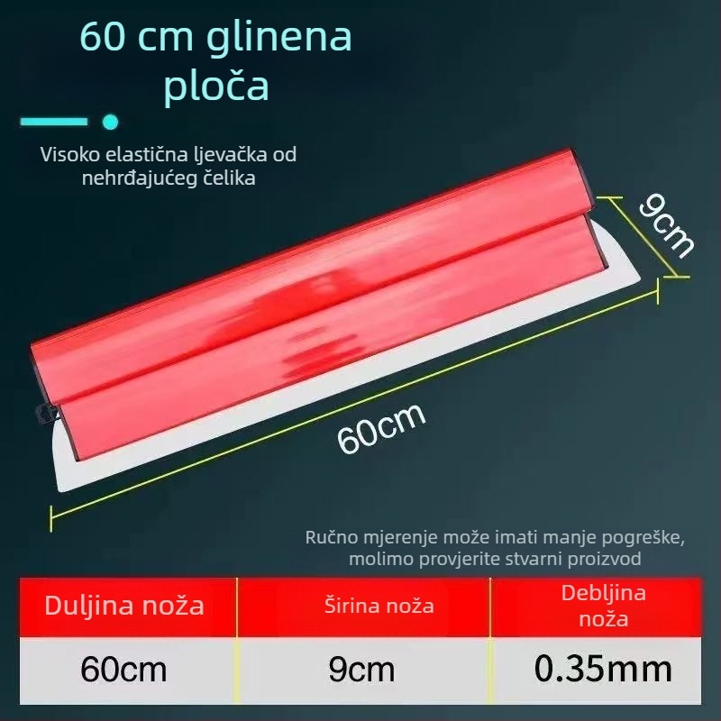 Ne-brandirani nehrđajući čelični alat za izravnavanje žbuke za unutarnje zidove