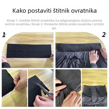 Jakna od pamuka u korejskom stilu s odvojivim i perivim ovratnikom, otporna na mrlje za jesen-zimu
