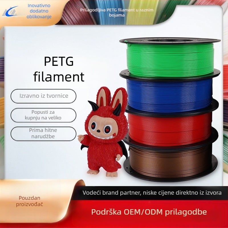 Qipang PETG filament za 3D ispis (promjer 1,75 mm, 2 kg kolut)
