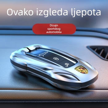 Kućište ključa Porsche – cinkovog legura, otporno na ogrebotine i koroziju, ugrađen silikon i TPU, poslovni stil
