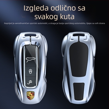 Kućište ključa Porsche – cinkovog legura, otporno na ogrebotine i koroziju, ugrađen silikon i TPU, poslovni stil