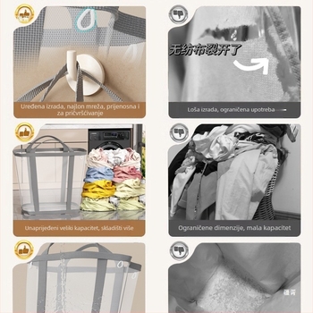 Zidni koš za rublje velike kapacitete, sklopivi, Jiang xu