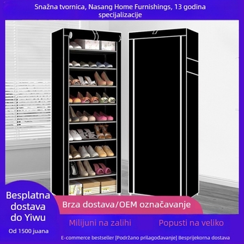 Jednostavan sanduk za cipele s zaštitom od prašine, višeslojni ormarić za pohranu, velik kapacitet, pogodan za studentske domove i hodnik, minimalistički kućni model.