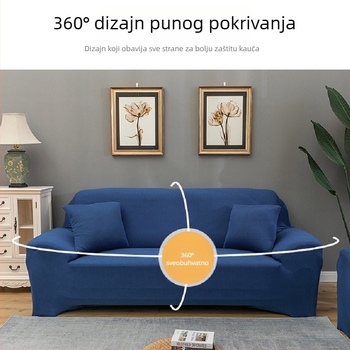 Elastična navlaka za kauč za jednu sjedište, potpuno pokrivanje, četiri sezone, jednofarbna, baršunasta tkanina.