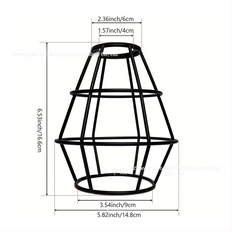 Željezni kavezasti abažur za lampu – metal, namijenjeno hotelima i kafićima, prilagodljivo, podrijetlo Zhongshan