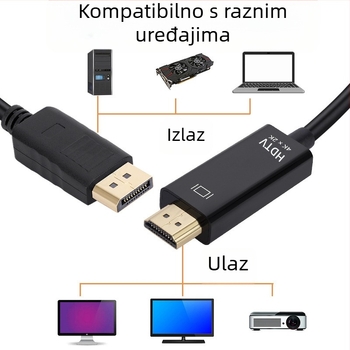 DP na HDMI adapter kabel, DP sučelje, podrška 4K30Hz