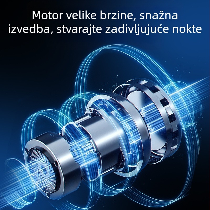 Prijenosni USB punjivi pilnik za nokte za uklanjanje mrtve kože i glatkoću površine nokta; alat za brušenje površine nokta; materijal: plast + nehrđajući čelik; neto sadržaj: 527