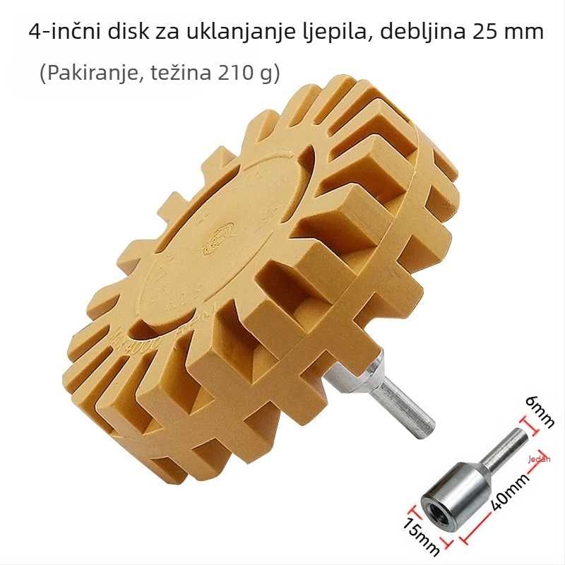 Gumeni disk s zupčanim oblikom za uklanjanje ljepila i boje, pneumatski disk