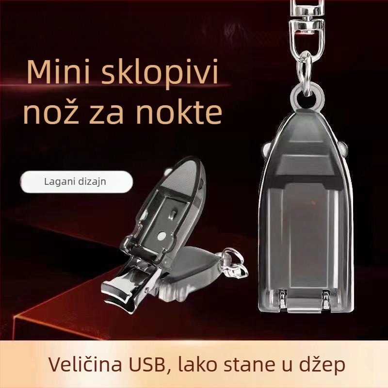 Mini sklopiva kliješta za nokte – plast i nehrđajući čelik, prenosivo za kućnu upotrebu