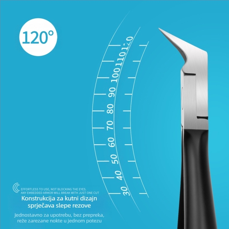 Klešta za nokte s kosim bridom, nehrđajući čelik, pedikerski alat