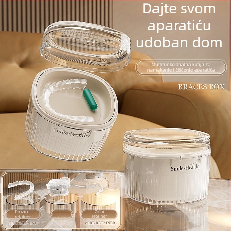 Kutija za čišćenje i namakanje zubnih alata, 1 L, PP plastika, prozirna zatvorena konstrukcija, višefunkcionalna