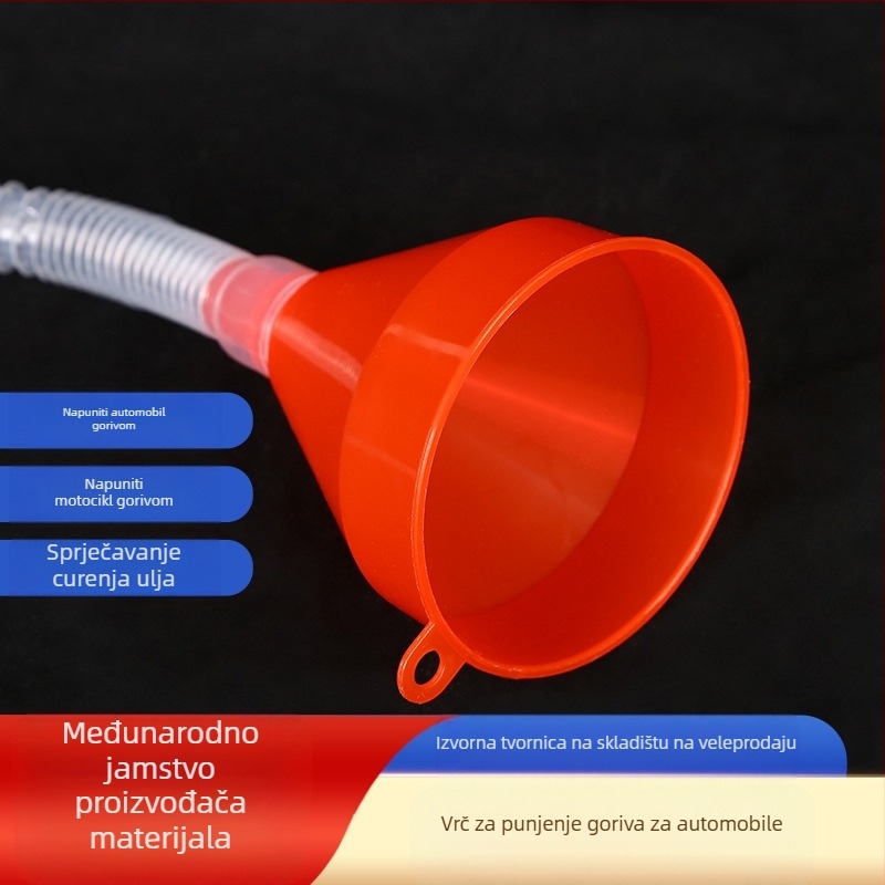 Lijevak za ulje s dugom cijevi za punjenje automobila i motocikala – PP+PE, Zhongkai