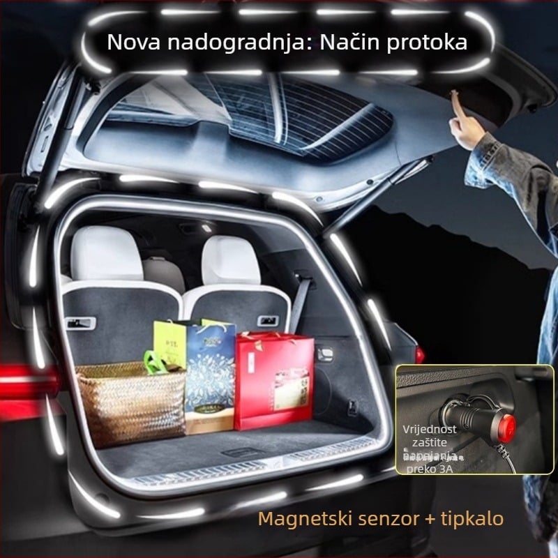 Magnetska LED traka za prtljažnik automobila s automatskim senzorom, unutarnje osvjetljenje, univerzalno