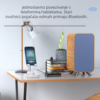 C36 Bluetooth 5.3 prijemnik s digitalnim zaslonom, RCA, optičko vlakno, koaksijalni, USB i AUX sučeljima; podržava USB flash drive i MP3 reprodukciju; Plug and Play; domet 10 m