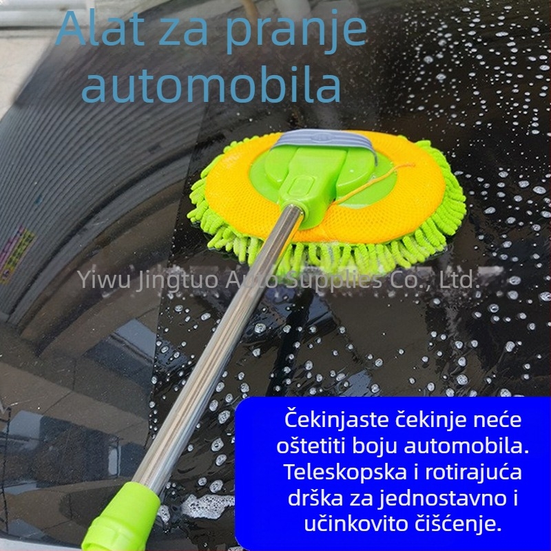 Četka za pranje automobila s teleskopskom drškom, mekane chenille dlačice koje ne oštećuju boju, alat za čišćenje vozila