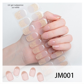 XT Naljepnice za nokte s gelom – polutvrdle, UV lampom aktiviraju, Francuski stil, uzorci: ruža, mramor, cvijeće