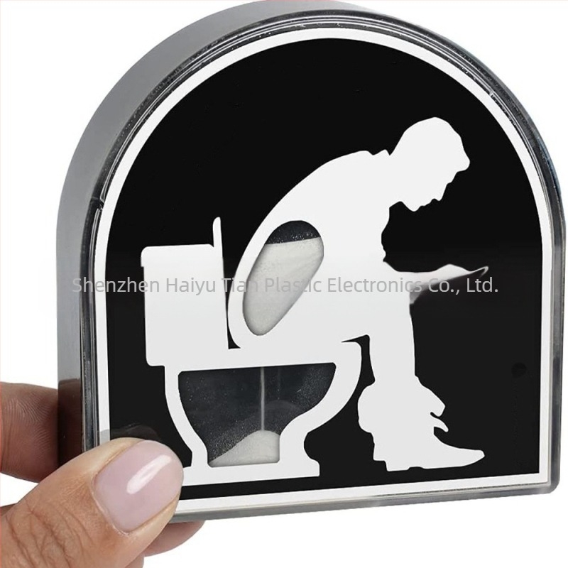 Toaletni pješčani sat – plastični, ručna izrada, moderan minimalistički dizajn, Sea and Sky