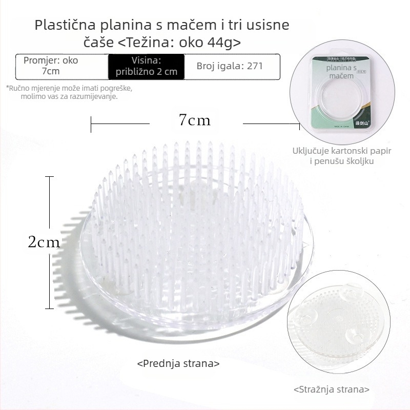Jianshan plastična baza za aranžiranje cvijeća sa 3 usisne čašice
