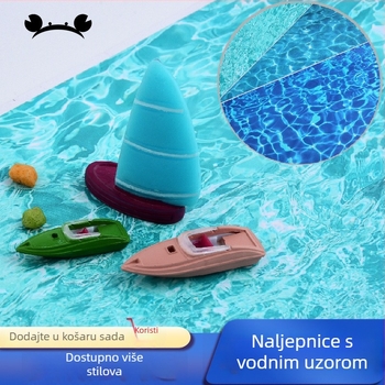 Materijal za arhitektonski model DIY za vanjski mikro krajolik s papirnatim naljepnicama s vodnim uzorcima i ljepilnom stražnjem dijelu; marka Crab kingdom; spreman za DIY; za dob 15–35; ne električno