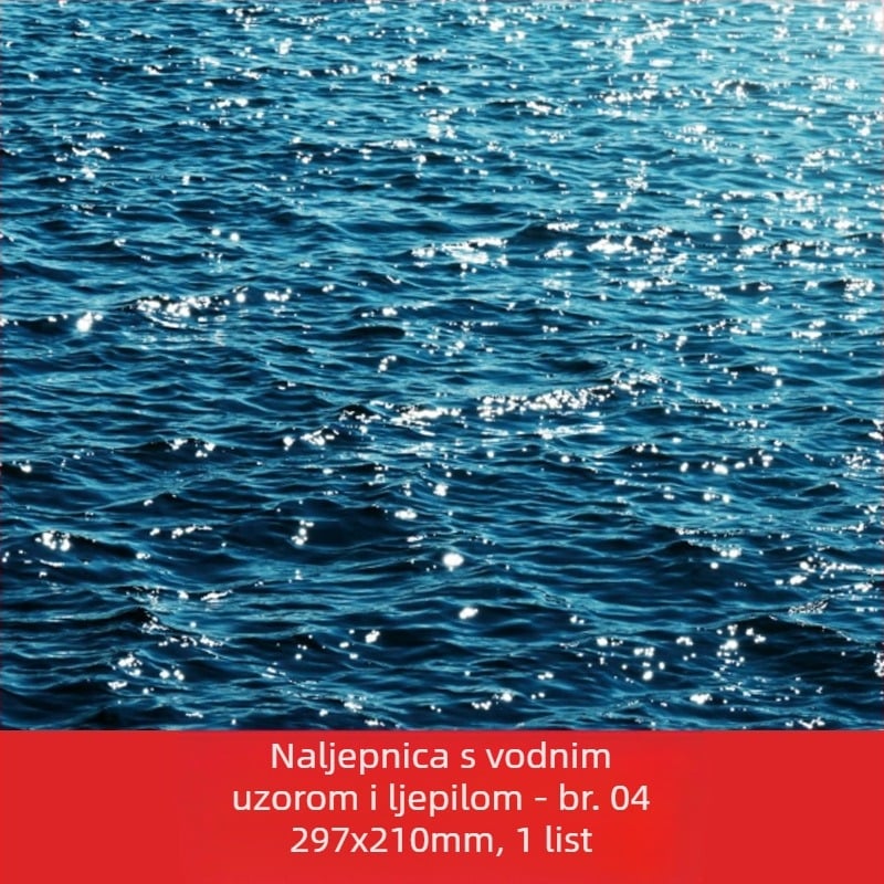 Materijal za arhitektonski model DIY za vanjski mikro krajolik s papirnatim naljepnicama s vodnim uzorcima i ljepilnom stražnjem dijelu; marka Crab kingdom; spreman za DIY; za dob 15–35; ne električno