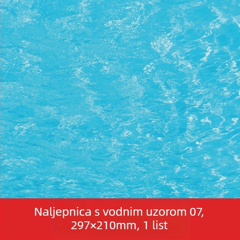 Materijal za arhitektonski model DIY za vanjski mikro krajolik s papirnatim naljepnicama s vodnim uzorcima i ljepilnom stražnjem dijelu; marka Crab kingdom; spreman za DIY; za dob 15–35; ne električno