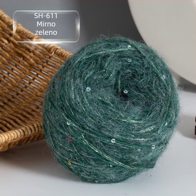 Mohair vlakno za pletenje — DIY komplet za šal i kapu sa sjajnim detaljima