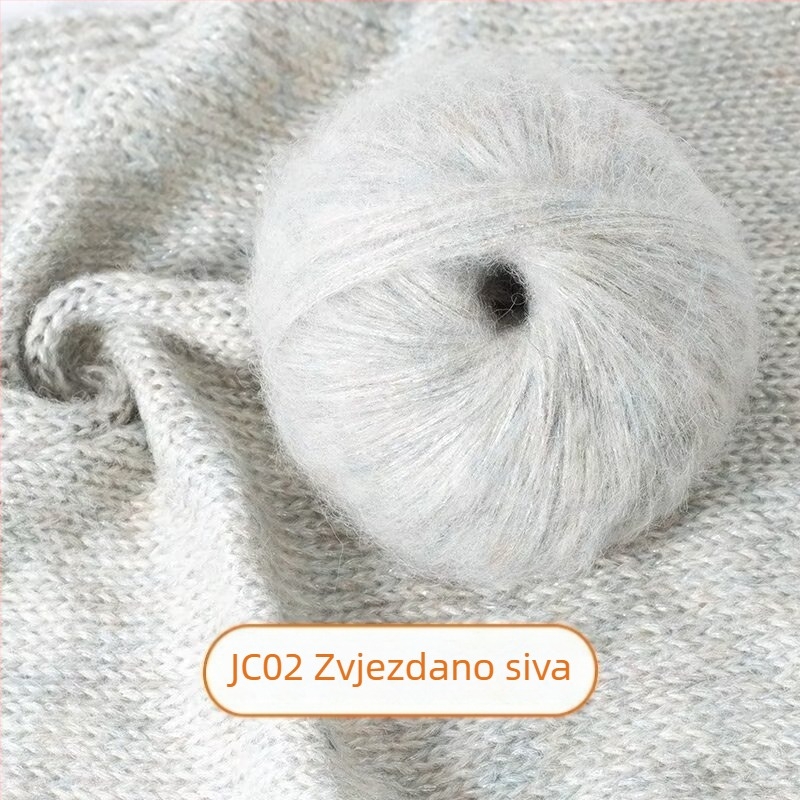 Mohair pređa – zračni preokret, Reunion linija, za ručno pletenje, sprej mohair, Blue Tears