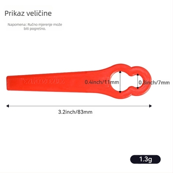 Plastična oštrica za kosilicu - univerzalni zamjenski dio - Realistic (Marka: Realistic; Namjena: kosilica; Prilagodba: Ne)