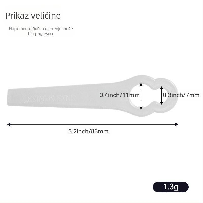Plastična oštrica za kosilicu - univerzalni zamjenski dio - Realistic (Marka: Realistic; Namjena: kosilica; Prilagodba: Ne)
