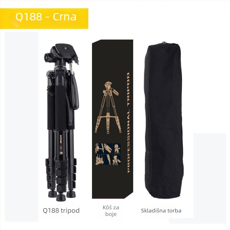 Zomei Q188 stativ s 3-osi glavom, aluminijska legura, nosivost 5 kg, ploča brzog otpuštanja
