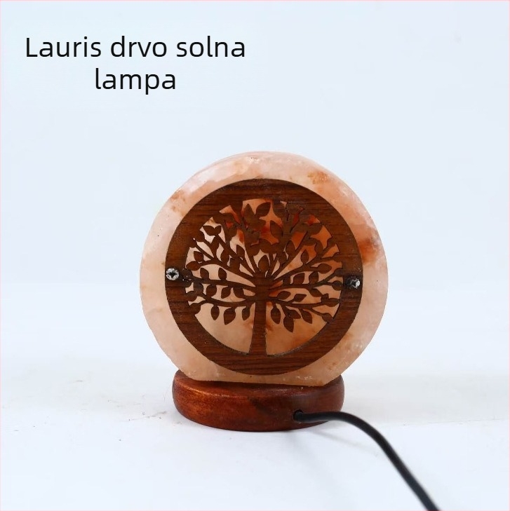 Himalajska solna lampa USB piramidalna noćna lampica za spavaću sobu