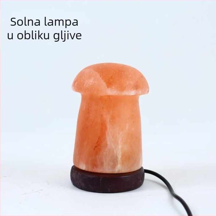 Himalajska solna lampa USB piramidalna noćna lampica za spavaću sobu