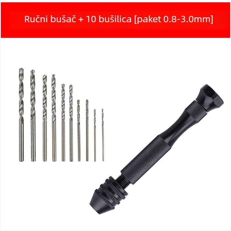 Xinsentuo Set alata za ručno bušenje za DIY modele — aluminijska legura, 150 komada, za plastiku/drevo/akril